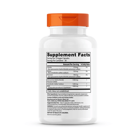 Doctor's Best Glucosamine Chondroitin MSM with OptiMSM - 120 caps- Lillys Pharmacy and Health Store