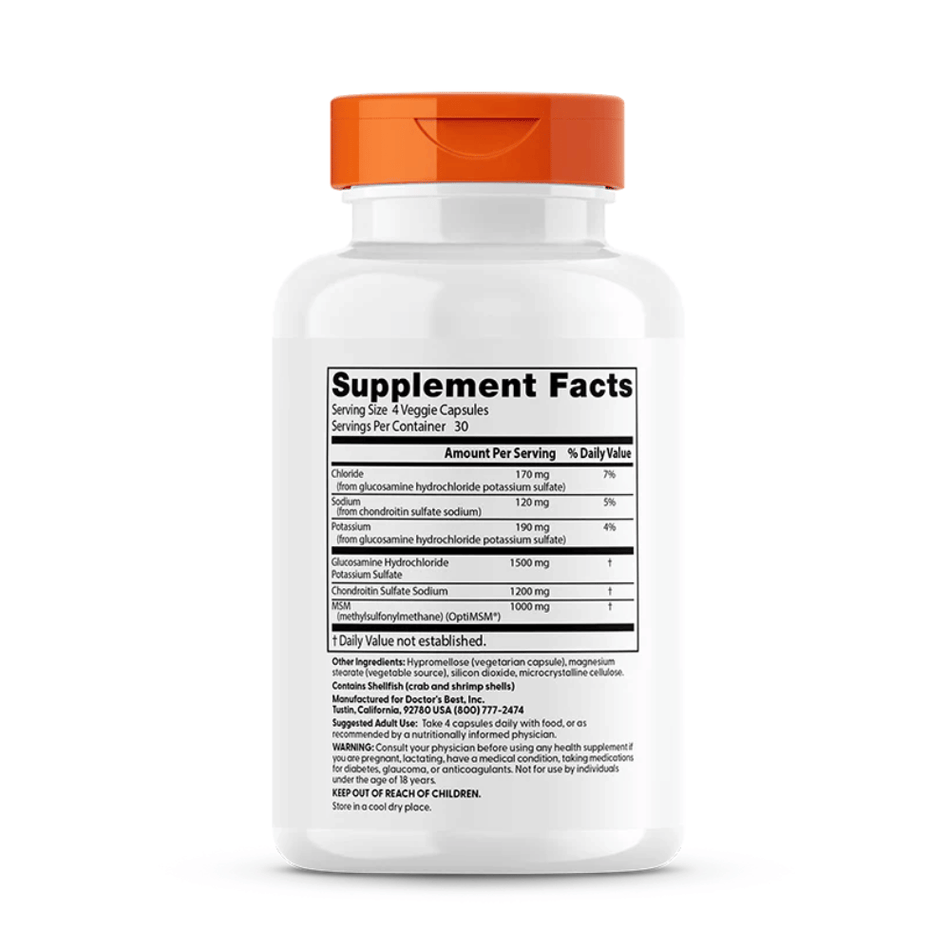 Doctor's Best Glucosamine Chondroitin MSM with OptiMSM - 120 caps- Lillys Pharmacy and Health Store