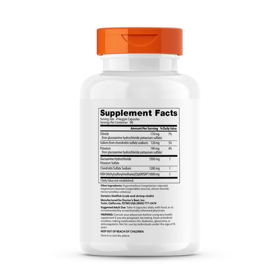 Doctor's Best Glucosamine Chondroitin MSM with OptiMSM - 360 caps- Lillys Pharmacy and Health Store