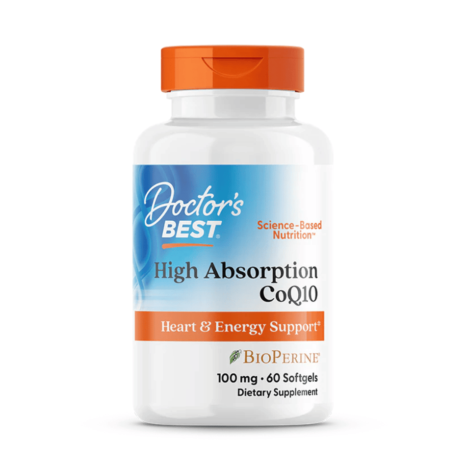 Doctor's Best High Absorption CoQ10 with BioPerine, 100mg - 60 softgels- Lillys Pharmacy and Health Store