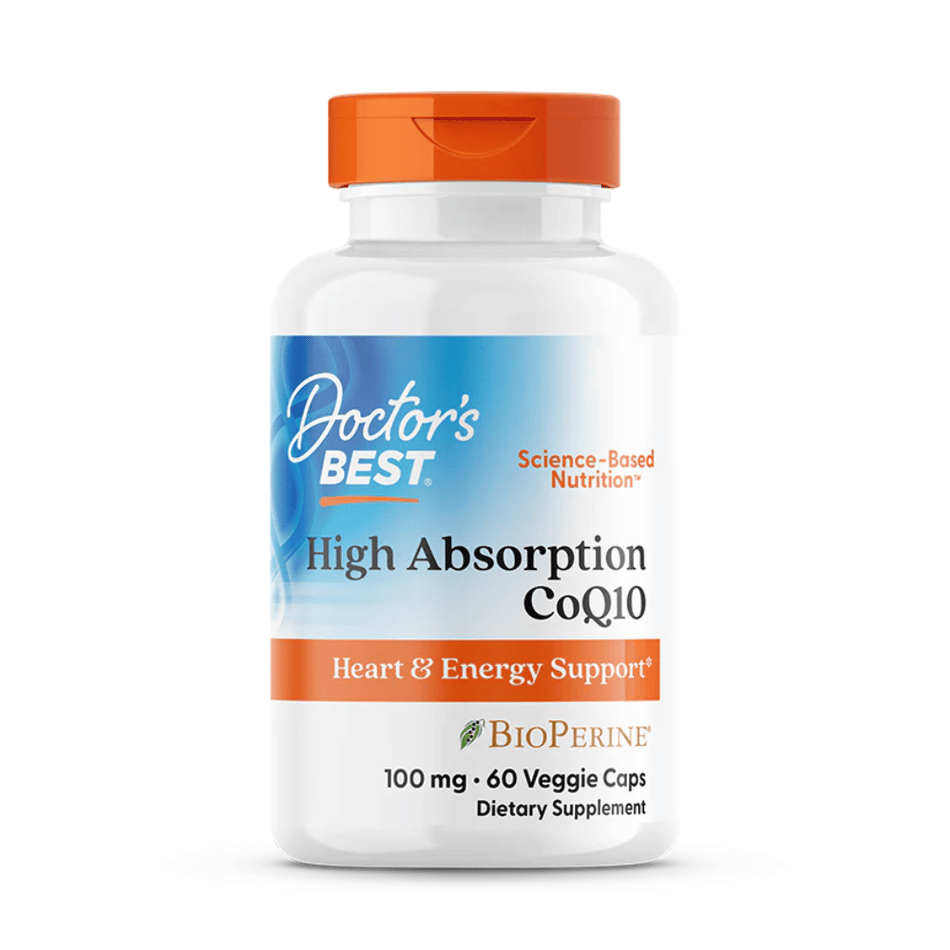 Doctor's Best High Absorption CoQ10 with BioPerine, 100mg - 60 vcaps- Lillys Pharmacy and Health Store