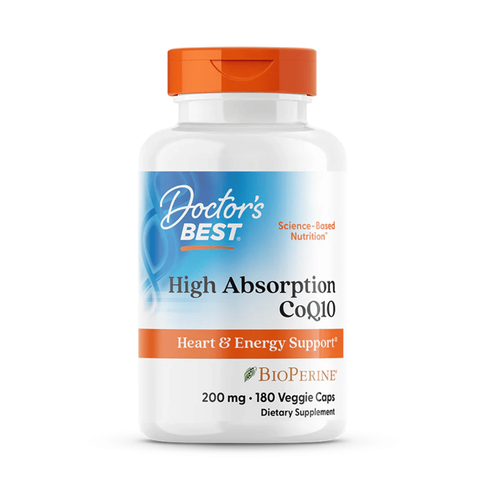 Doctor's Best High Absorption CoQ10 with BioPerine, 200mg - 180 vcaps- Lillys Pharmacy and Health Store