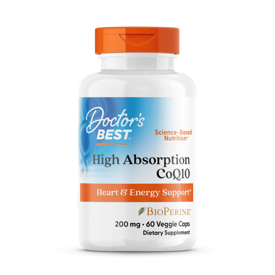 Doctor's Best High Absorption CoQ10 with BioPerine, 200mg - 60 vcaps- Lillys Pharmacy and Health Store