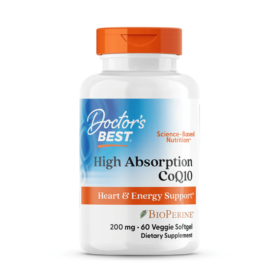 Doctor's Best High Absorption CoQ10 with BioPerine, 200mg - 60 veggie softgels- Lillys Pharmacy and Health Store