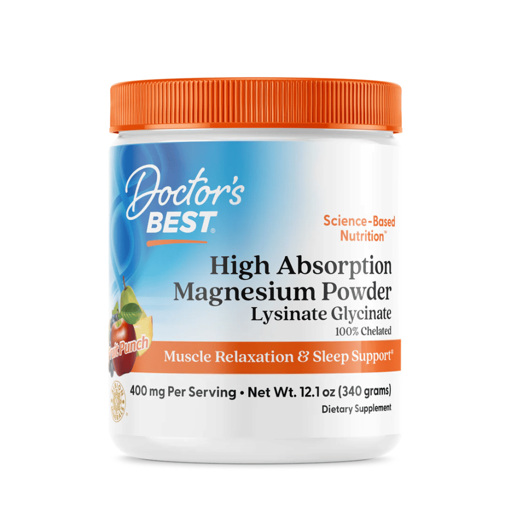 Doctor's Best High Absorption Magnesium Powder, Fruit Punch - 340g- Lillys Pharmacy and Health Store