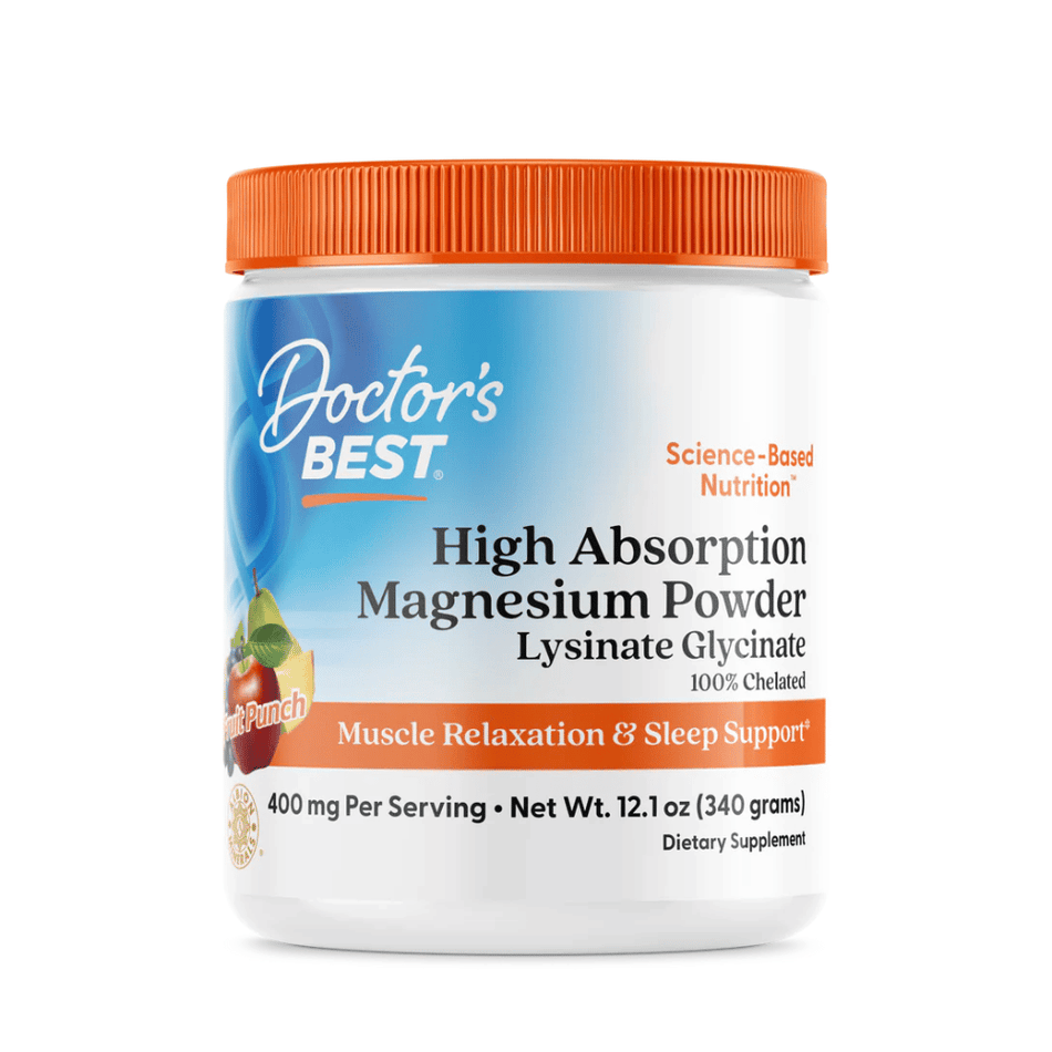 Doctor's Best High Absorption Magnesium Powder, Fruit Punch - 340g- Lillys Pharmacy and Health Store