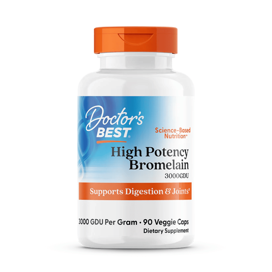 Doctor's Best High Potency Bromelain 3000 GDU, 500mg - 90 vcaps- Lillys Pharmacy and Health Store