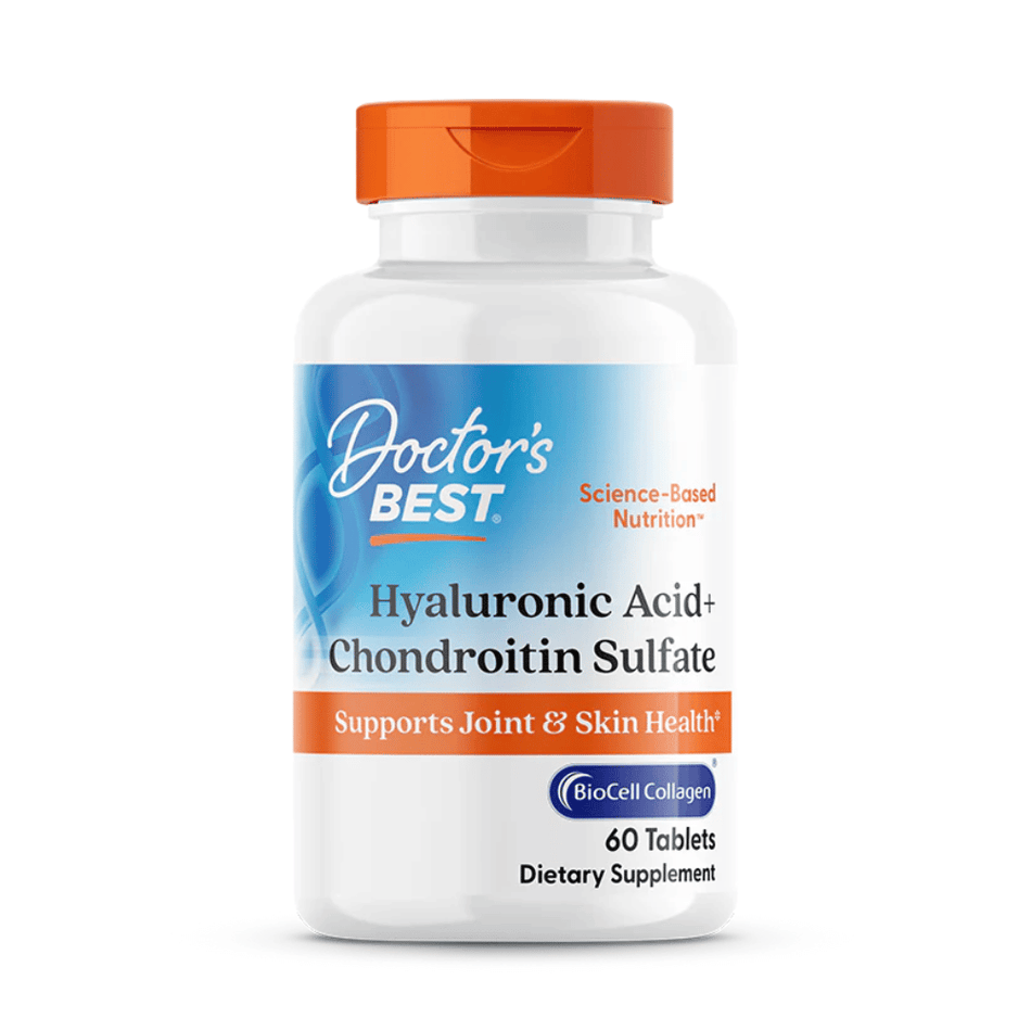 Doctor's Best Hyaluronic Acid + Chondroitin Sulfate with BioCell Collagen - 60 tablets- Lillys Pharmacy and Health Store