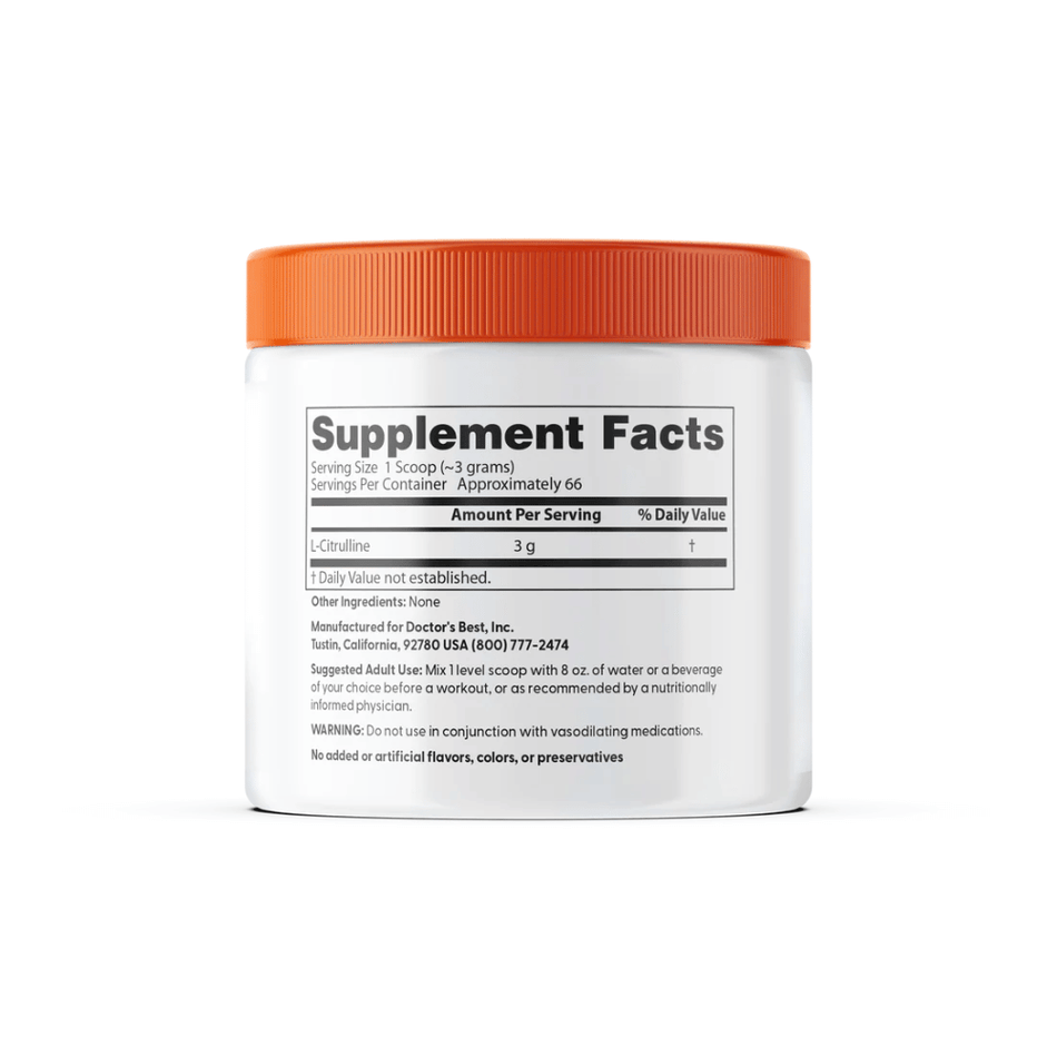 Doctor's Best L-Citrulline Powder - 200g- Lillys Pharmacy and Health Store
