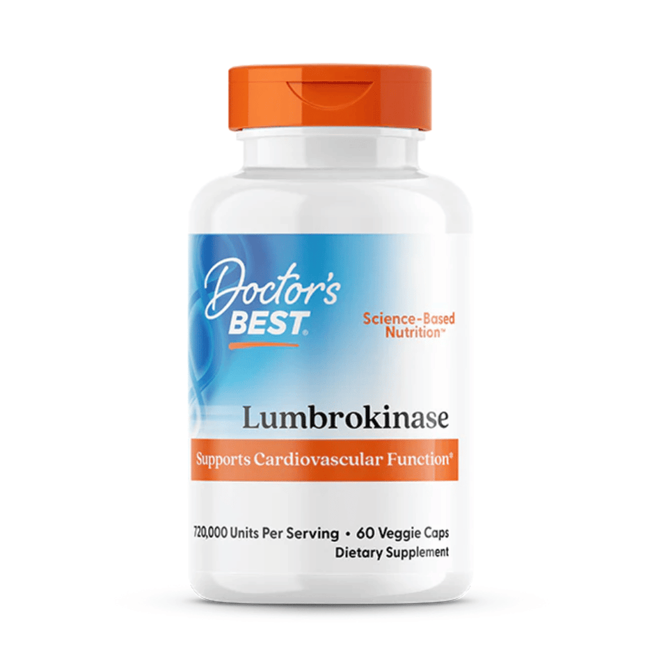 Doctor's Best Lumbrokinase, 20mg - 60 vcaps- Lillys Pharmacy and Health Store