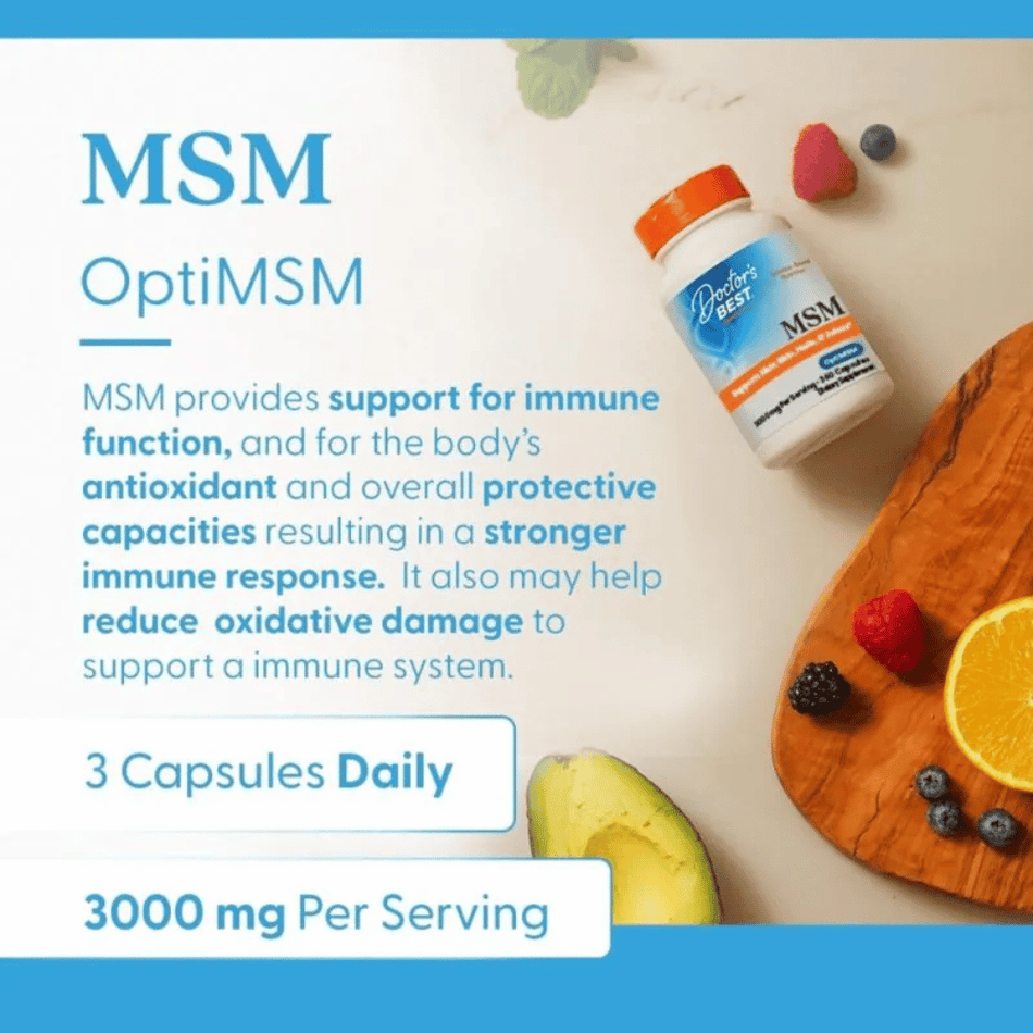 Doctor's Best MSM with OptiMSM, 1000mg - 360 caps- Lillys Pharmacy and Health Store