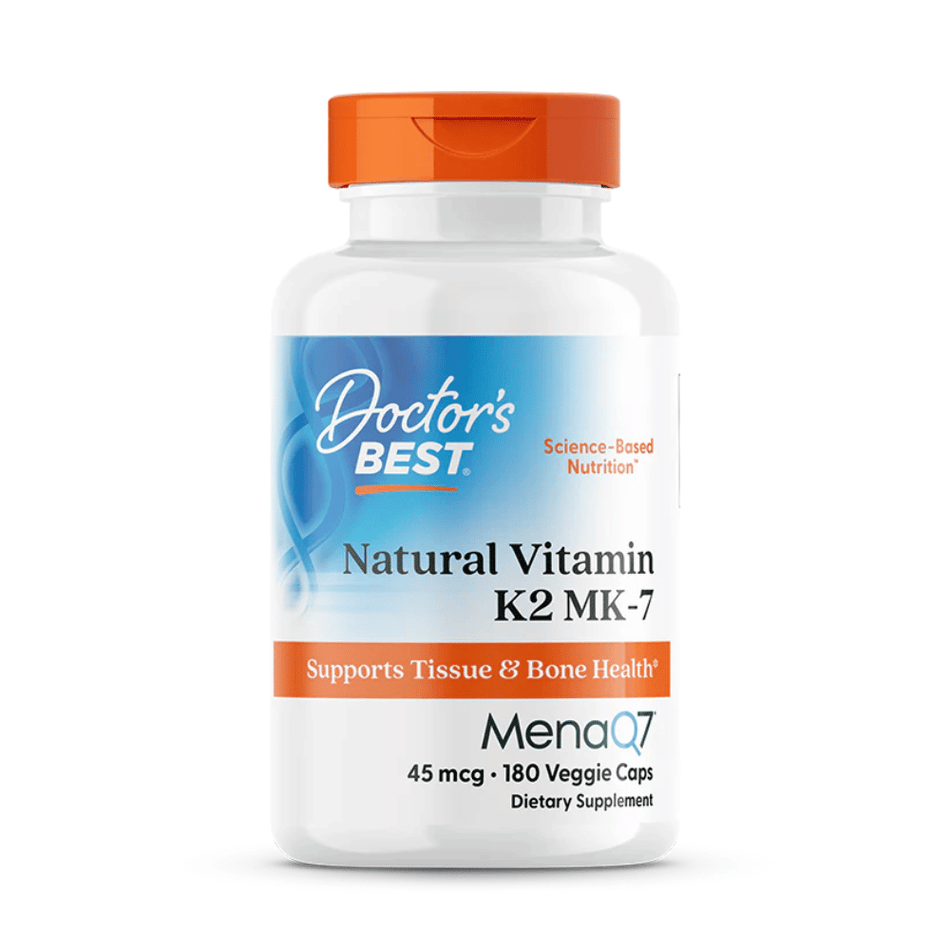 Doctor's Best Natural Vitamin K2 MK7 with MenaQ7, 45mcg - 180 vcaps- Lillys Pharmacy and Health Store