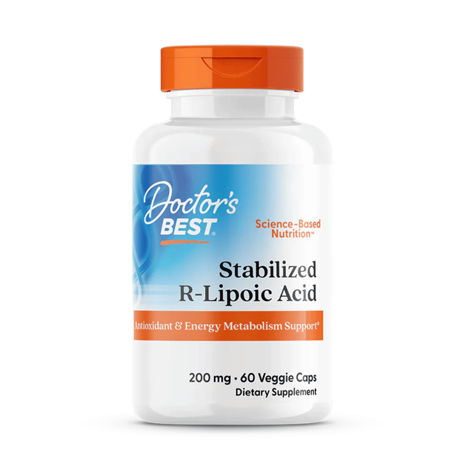 Doctor's Best Stabilized R-Lipoic Acid with Na-RALA, 200mg - 60 vcaps- Lillys Pharmacy and Health Store