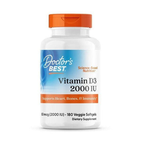 Doctor's Best Vitamin D3, 2000 IU - 180 veggie softgels - Lilly’s Pharmacy & Health Store