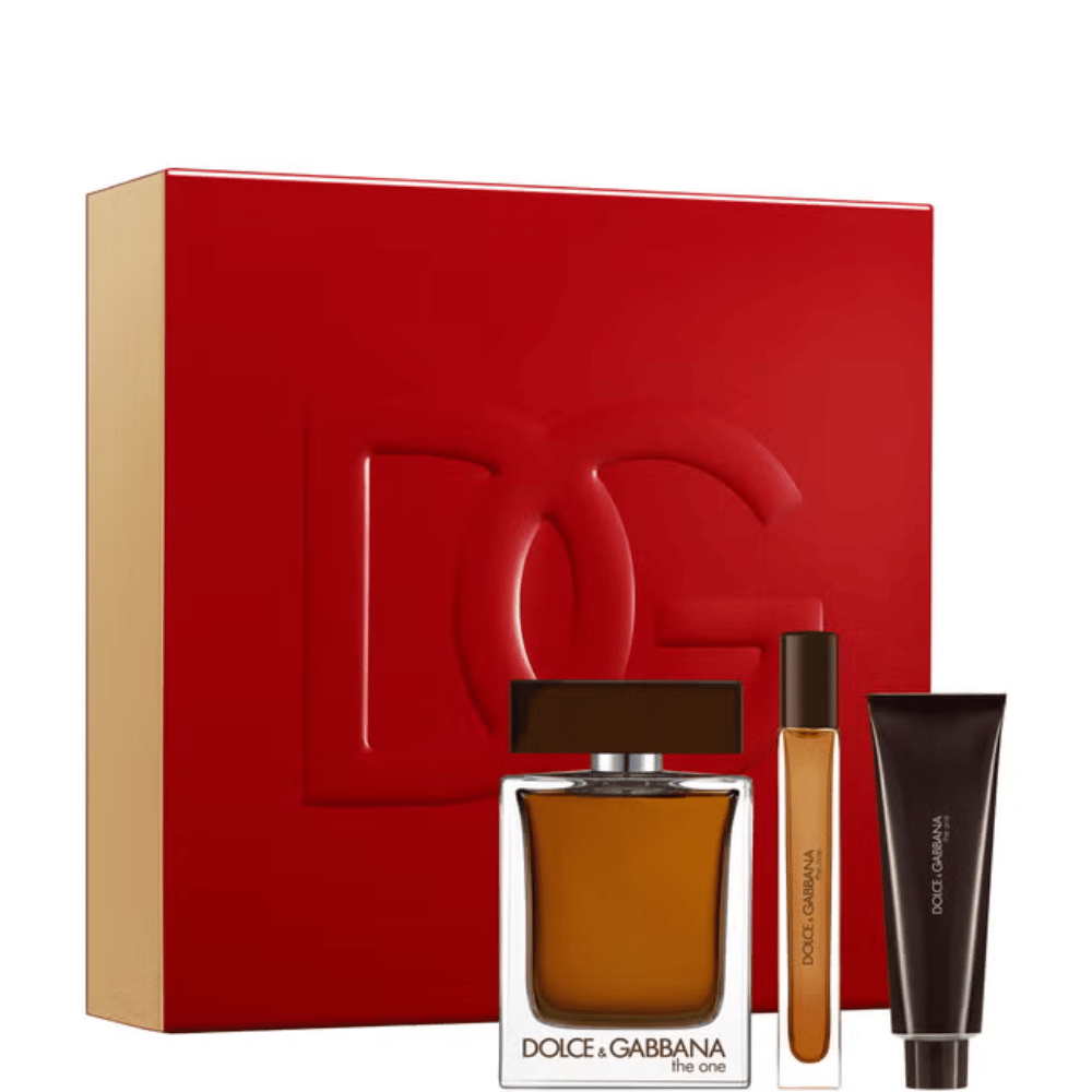 Dolce & Gabbana D&G The One Men's's 100ml 3 Piece Gift Set - 100ml Eau de Toilette Spray, 50ml Shower Gel, 10ml Eau de Toilette Spray- Lillys Pharmacy and Health Store