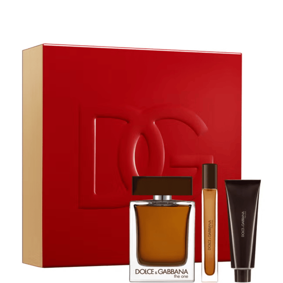 Dolce & Gabbana D&G The One Men's's 100ml 3 Piece Gift Set - 100ml Eau de Toilette Spray, 50ml Shower Gel, 10ml Eau de Toilette Spray- Lillys Pharmacy and Health Store