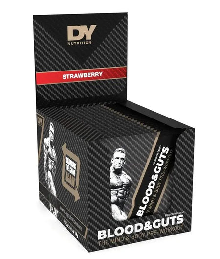 Dorian Yates Blood and Guts Sachets, Strawberry (EAN 5060763899582) - 20 x 19g - Lilly's Pharmacy