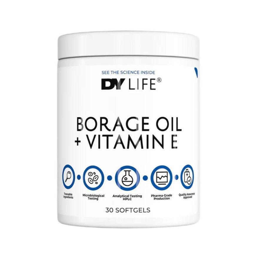 Dorian Yates DY LIFE Borage Oil + Vitamin E - 30 softgels