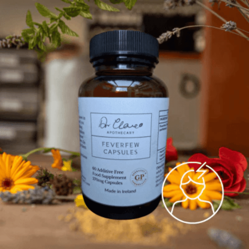 Dr Clare Feverfew Capsules 60's- Lillys Pharmacy and Health Store