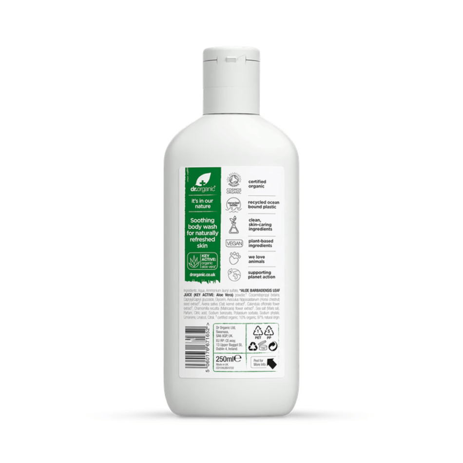 Dr Organic Aloe Vera Body Wash 250ml- Lillys Pharmacy and Health Store