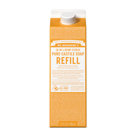 Dr. Bronner's Pure Castile Liquid Soap Refill 946ml - Tetra Carton- Lillys Pharmacy and Health Store