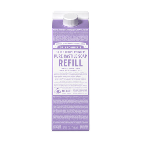 Dr. Bronner's Pure Castile Liquid Soap Refill 946ml - Tetra Carton- Lillys Pharmacy and Health Store