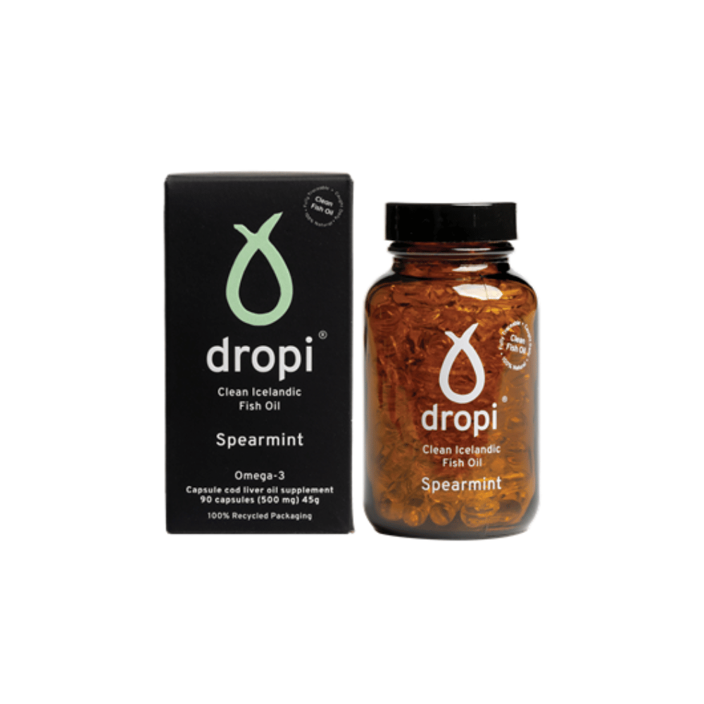 Dropi Icelandic Fish Oil Capsules - Spearmint 90's- Lillys Pharmacy and Health Store