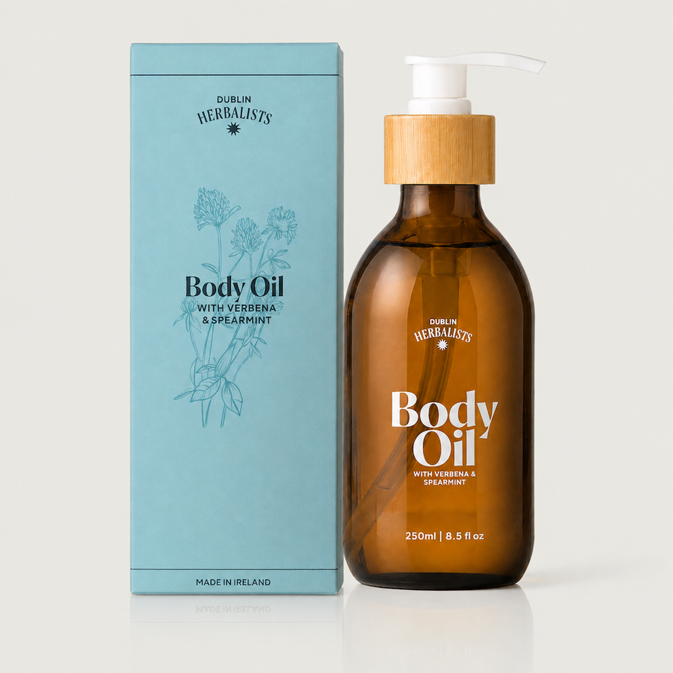 Dublin Herbalists Body Oil with Verbena and Spearmint 250ml- Lillys Pharmacy and Health Store