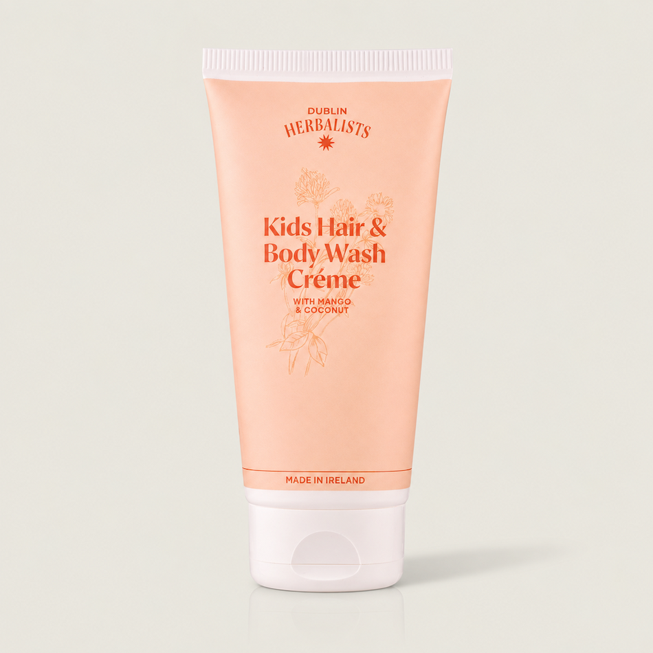 Dublin Herbalists Kids Hair & Body Wash Creme with Mango & Coconut 100ml- Lillys Pharmacy and Health Store