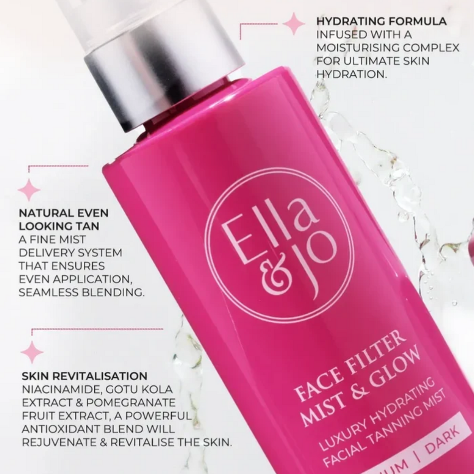 Ella & Jo - Face Filter Mist & Glow Tanning Mist / Light -Medium- Lillys Pharmacy and Health Store