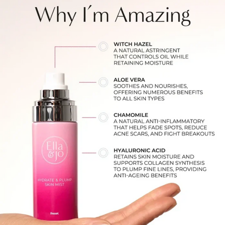 Ella & Jo - Hydrate & Plump Skin Mist- Lillys Pharmacy and Health Store