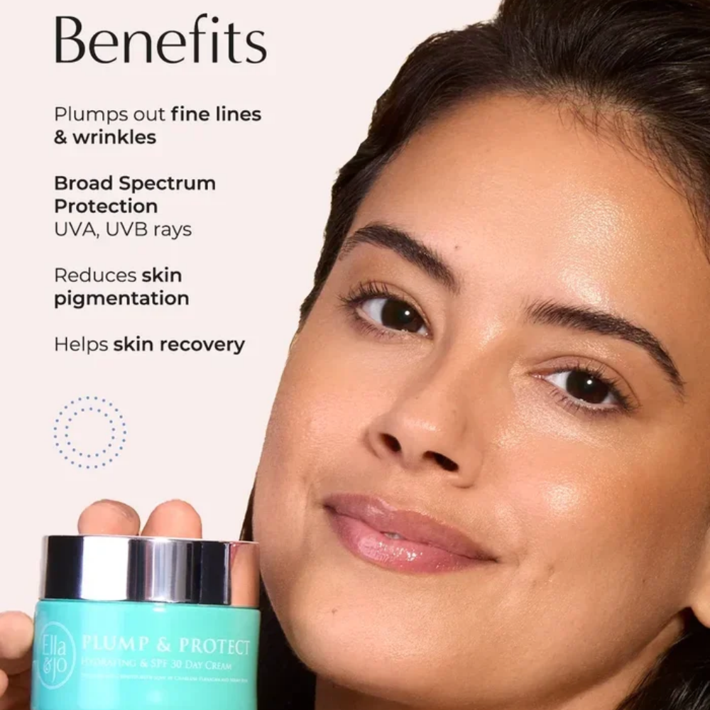 Ella & Jo Plump & Protect Hydrating Day Cream with SPF 30 50ml- Lillys Pharmacy and Health Store