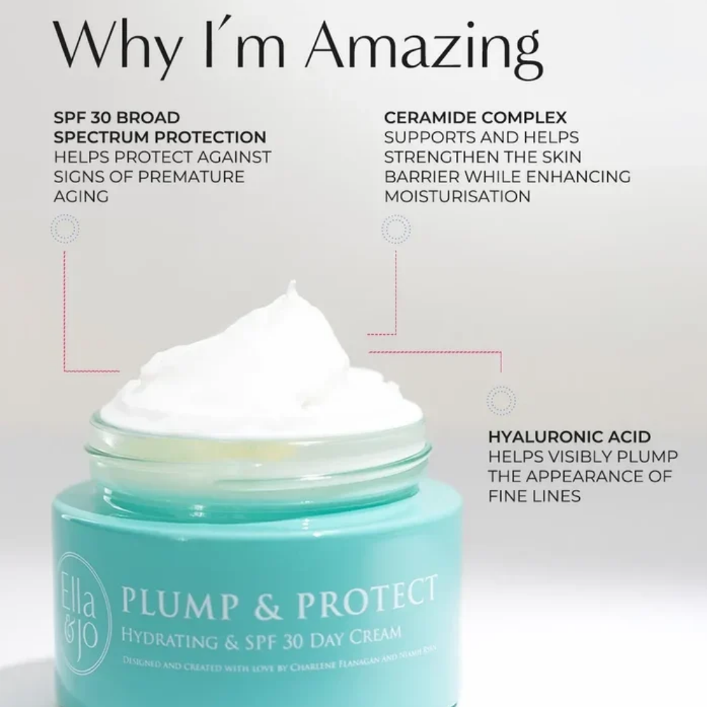 Ella & Jo Plump & Protect Hydrating Day Cream with SPF 30 50ml- Lillys Pharmacy and Health Store