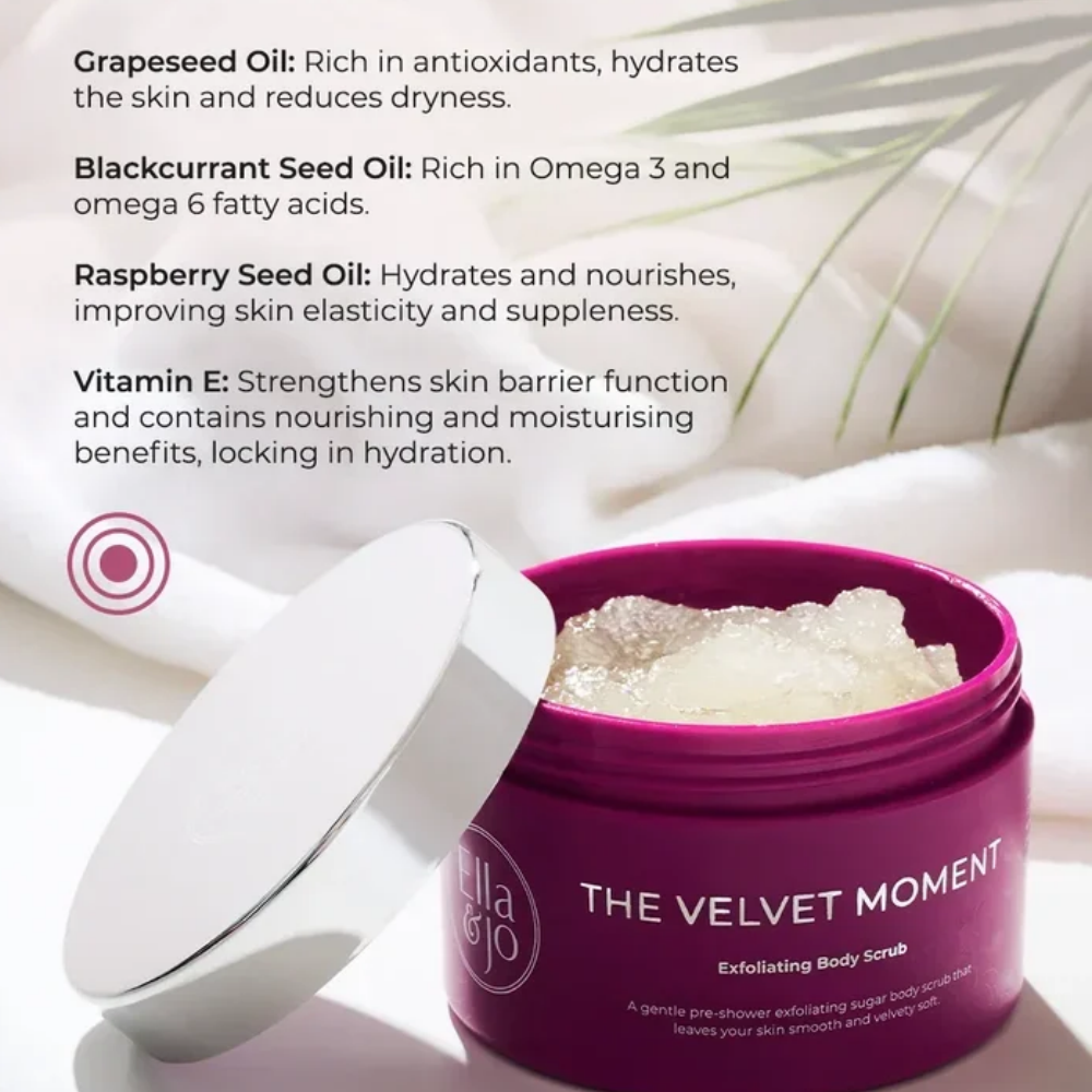 Ella & Jo - The Velvet Moment - Exfoliating Body Scrub- Lillys Pharmacy and Health Store