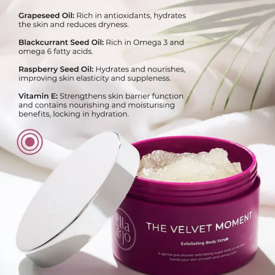 Ella & Jo - The Velvet Moment - Exfoliating Body Scrub- Lillys Pharmacy and Health Store