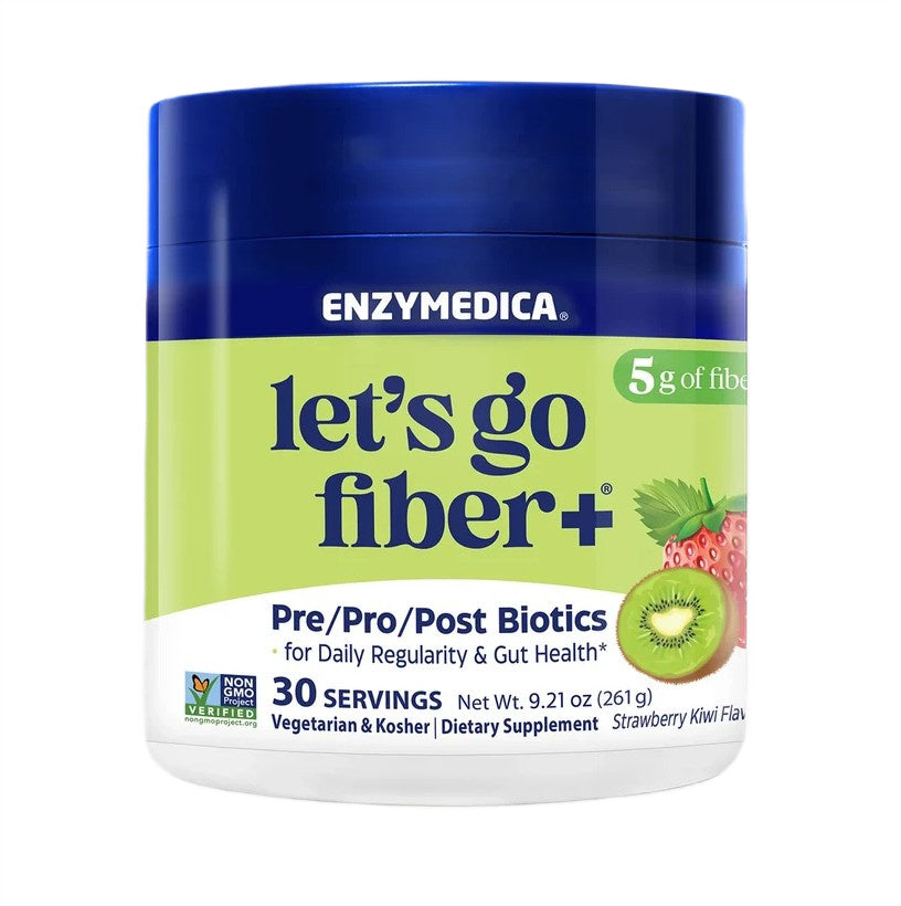 Enzymedica Let's Go Fiber+, Strawberry Kiwi - 261g - Lilly's Pharmacy