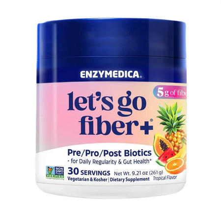 Enzymedica Let's Go Fiber+, Tropical - 261g - Lilly's Pharmacy