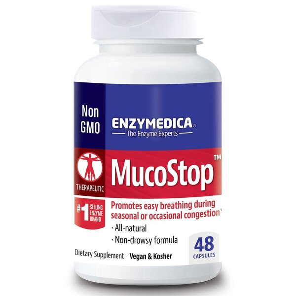 Enzymedica MucoStop - 48 Caps - Lilly's Pharmacy