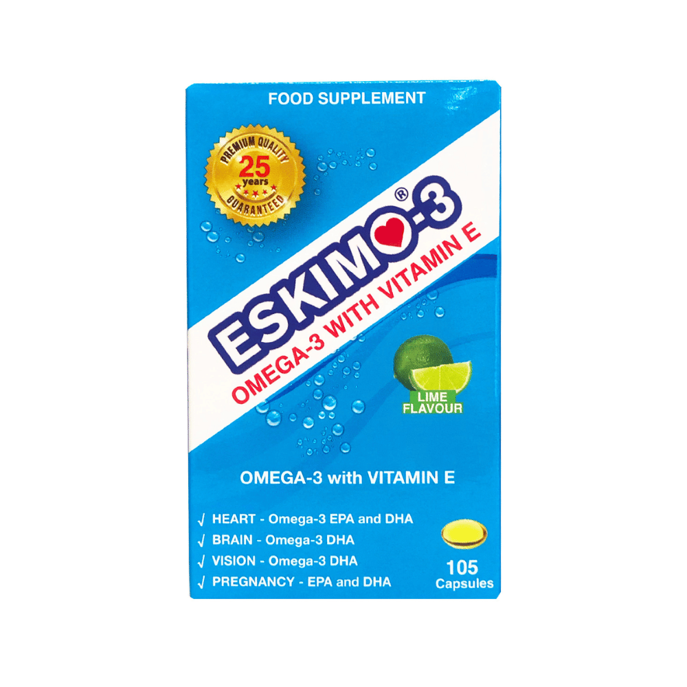 Eskimo-3 with Omega 3 and Vitamin E 105 Caps- Lillys Pharmacy and Health Store