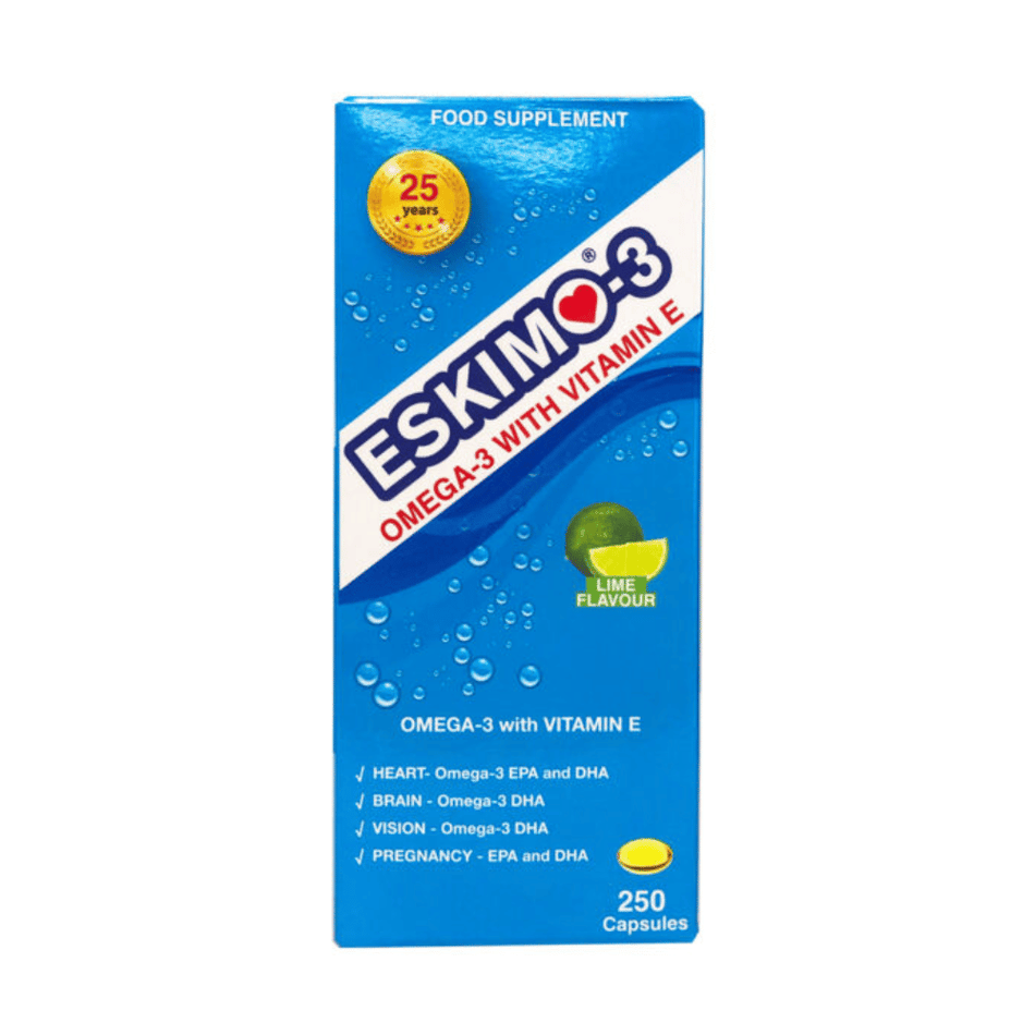Eskimo-3 with Omega 3 and Vitamin E 250 Caps- Lillys Pharmacy and Health Store