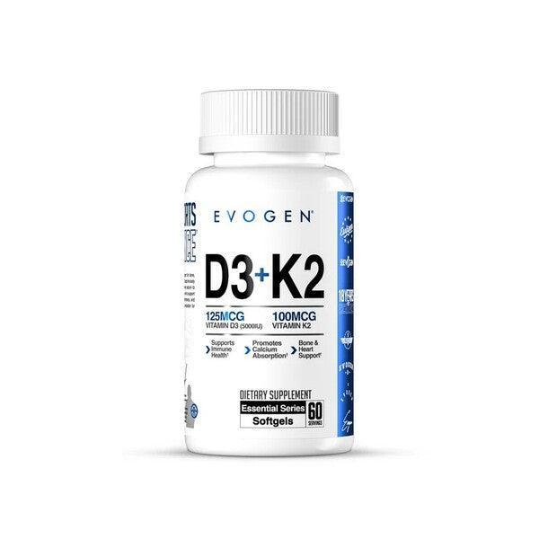 Evogen Vitamin D3 + K2 - 60 softgels - Lilly’s Pharmacy & Health Store
