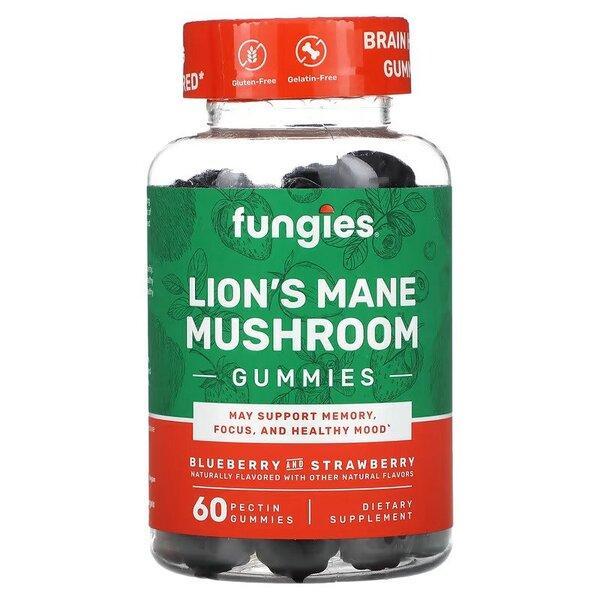 Fungies Lion's Mane Mushroom Gummies, Blueberry & Strawberry 60 gummies- Lillys Pharmacy and Health Store