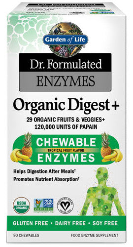 Garden of Life Dr. Formulated Digest+, Tropical Fruit - 90 Chewables - Lilly's Pharmacy