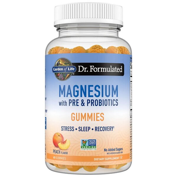 Garden of Life Dr. Formulated Magnesium with Pre & Probiotics Gummies, Peach - 60 Gummies - Lilly's Pharmacy