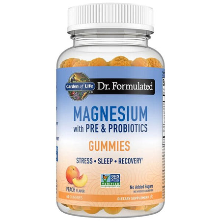Garden of Life Dr. Formulated Magnesium with Pre & Probiotics Gummies, Peach - 60 Gummies - Lilly's Pharmacy