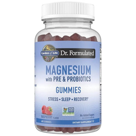 Garden of Life Dr. Formulated Magnesium with Pre & Probiotics Gummies, Raspberry - 60 Gummies - Lilly's Pharmacy