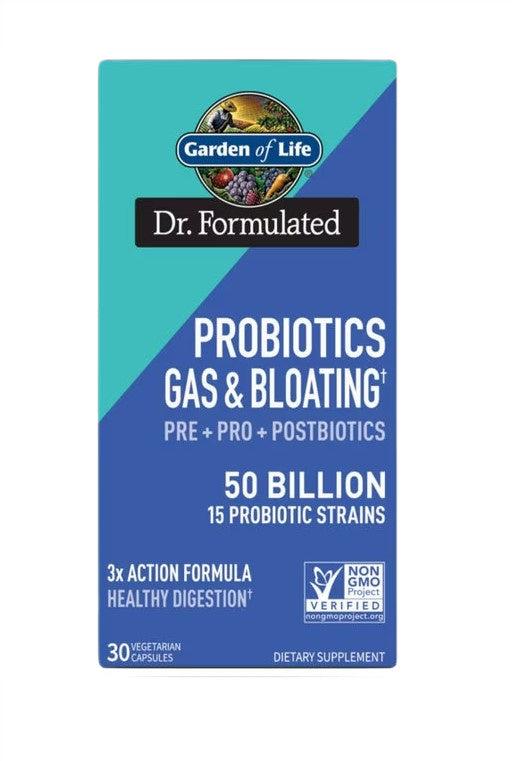 Garden of Life Dr. Formulated Probiotics Gas & Bloating - 30 Vcaps - Lilly's Pharmacy