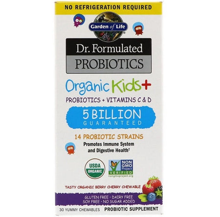 Garden of Life Dr. Formulated Probiotics Kids+, Berry Cherry - 30 Chewables - Lilly's Pharmacy