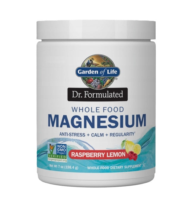 Garden of Life Dr. Formulated Whole Food Magnesium, Raspberry Lemon - 198g - Lilly's Pharmacy
