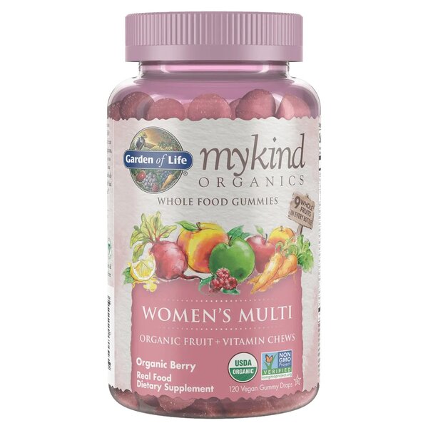 Garden of Life Mykind Women's Multi Gummies, Berry - 120 vegan gummy drops - Lilly's Pharmacy